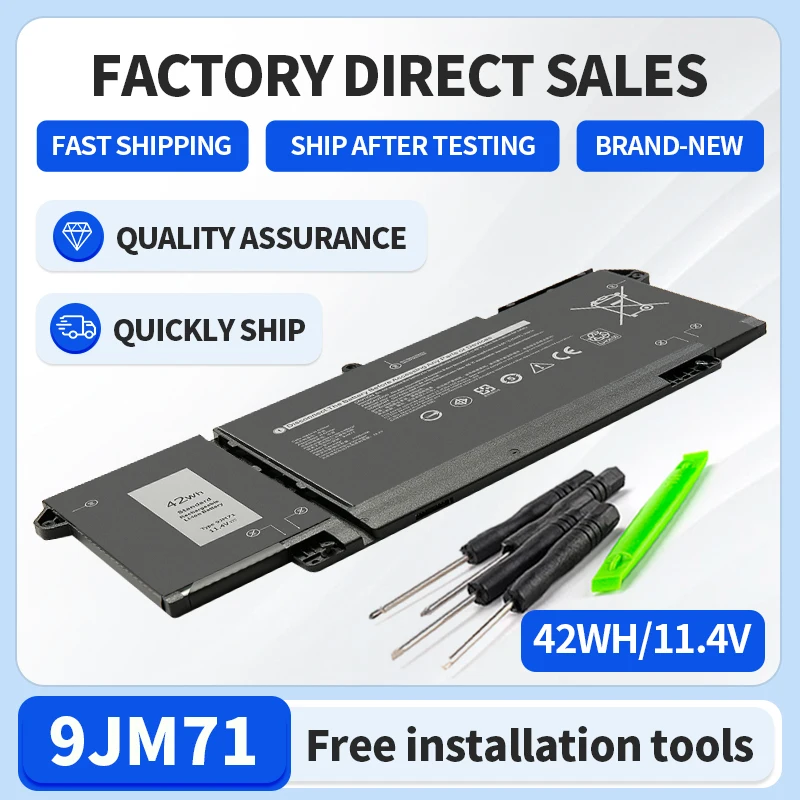 SOMI New 11.4V 42WH 9JM71 15.2V 63WH 7FMXV Laptop battery For Dell Latitude 5320 7320 7420 7520 HDGJ8 MHR4G 7FMXV TN2GY 4M1JN 1P