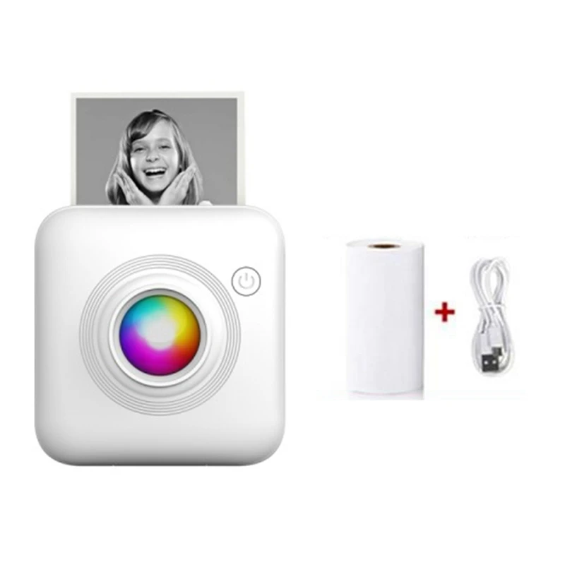 Mini Pocket Label Printer, Inkless, Sem fio, Bluetooth, Tags térmicas, Embarque Pass, Note Photo Printing, Portátil