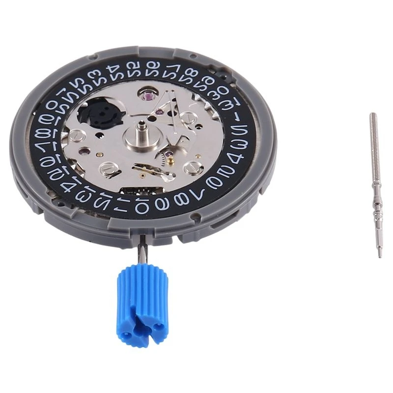 NH35 Movement Watch Movement High Accuracy Date At 3 Datewheel 24 Jewels Automatic Self-Winding Black