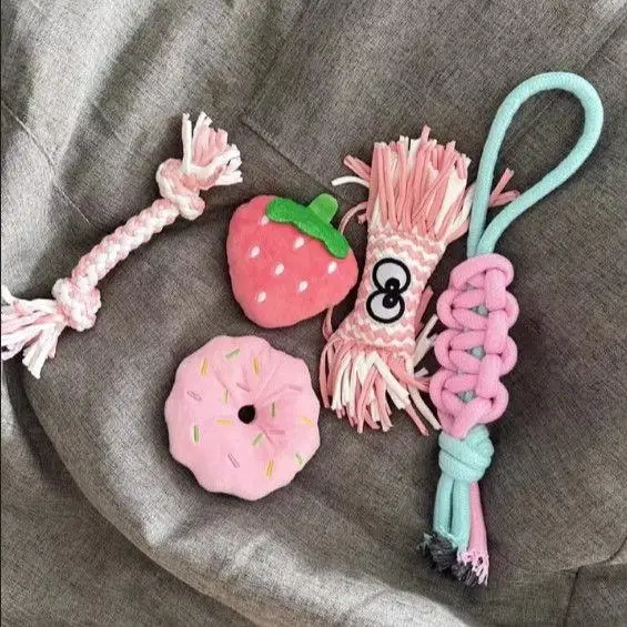 

Indoor Dog Toy Set Interactive Pet Teeth inding Cotton Rope Toy for Puppies Teddy Dogs Fun Noise ing Multi Pet Universal