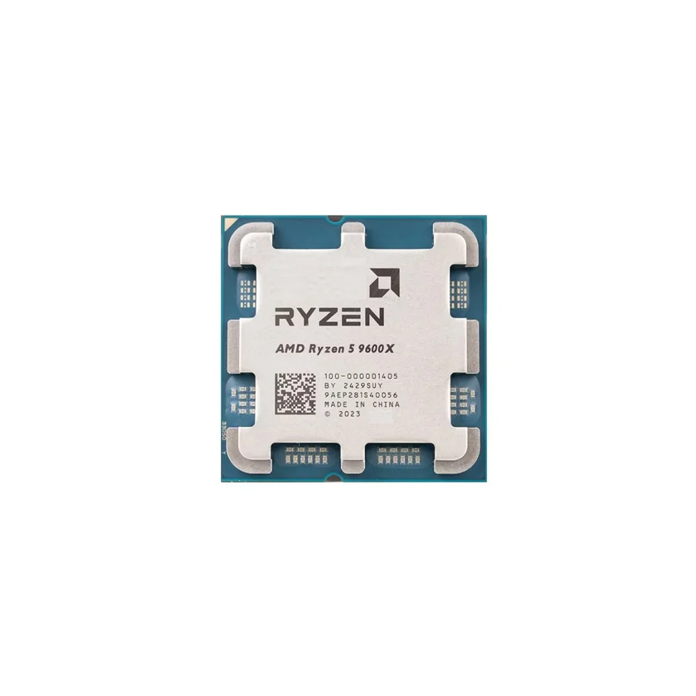 Новый объемный Ryzen 5 9600X 6-ядерный 12-поточный разблокированный настольный процессор R5-9600X 5,4 ГГц встроенная графика RDNA2 2CU TDP 65 Вт AM5