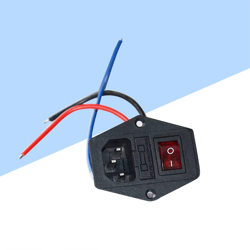 

10A 250V красная тройная розетка с предохранителем, штекер для деталей 3D-принтера, универсальная розетка, простая установка, коррозия