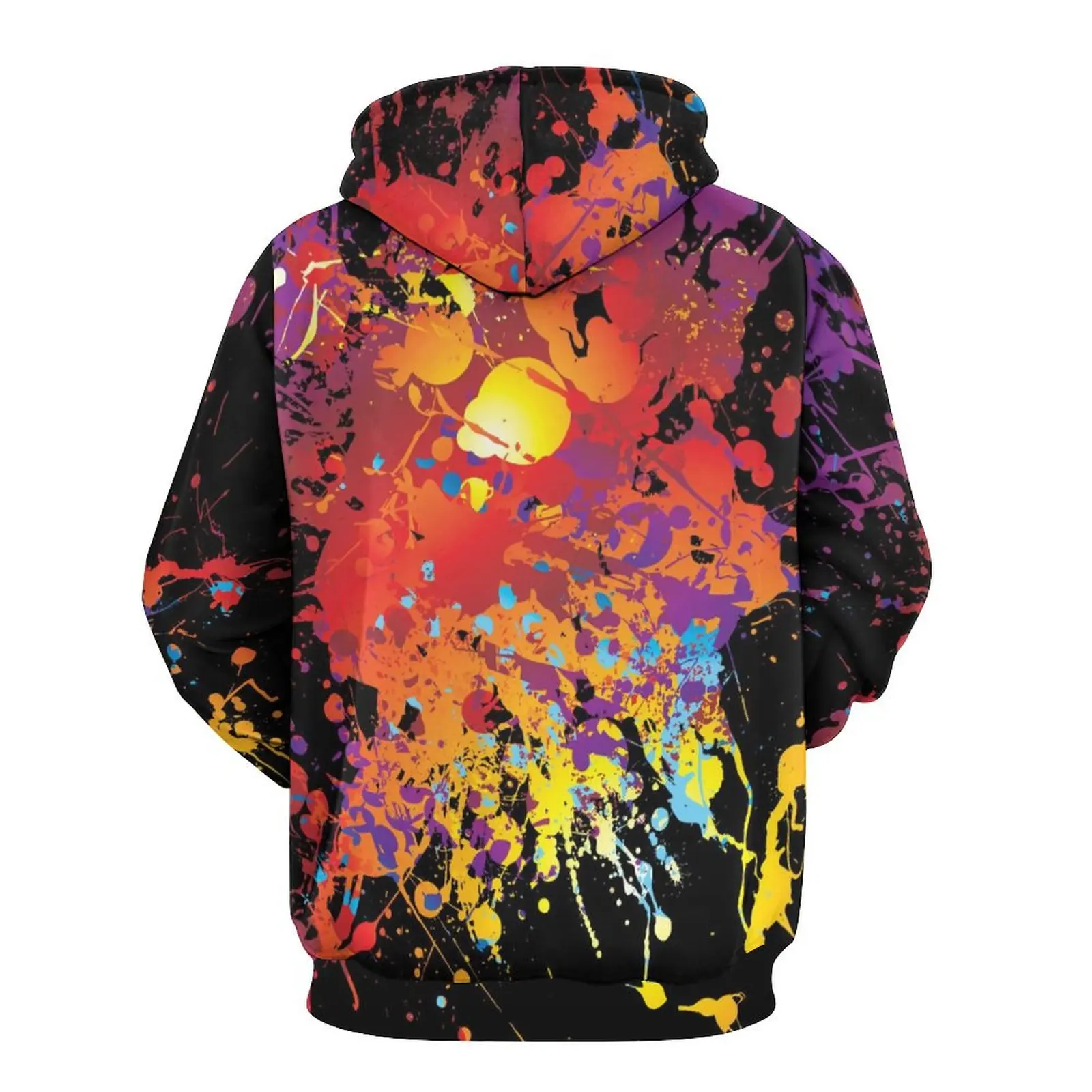 Harajuku men 3D printed undershirt, document blur painting, graffiti, personalized design, oil painting style, large size hoodie