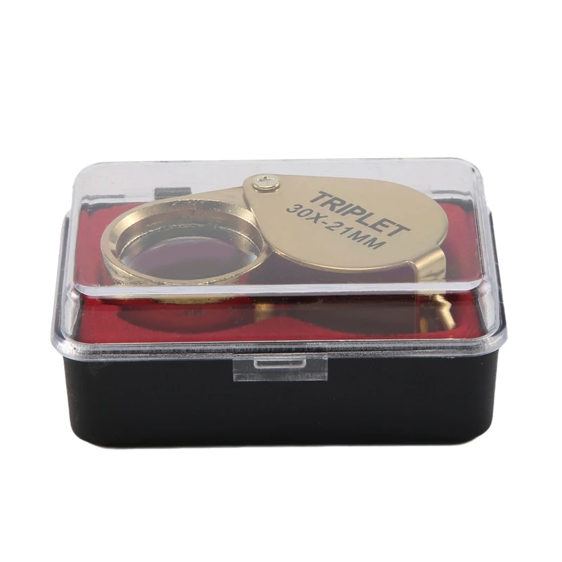 

Portable 30X Power 21Mm Jewelers Magnifier Foldable Gold Eye Loupe Jewelry Store Magnifying Glass