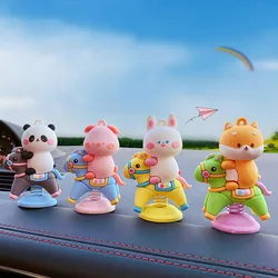 Cartoon Shaking Head Rabbit Bear Car Accessories Car Dashboard Cartoon Horse Riding Pig Doll Decorations Couple Gift For Girls