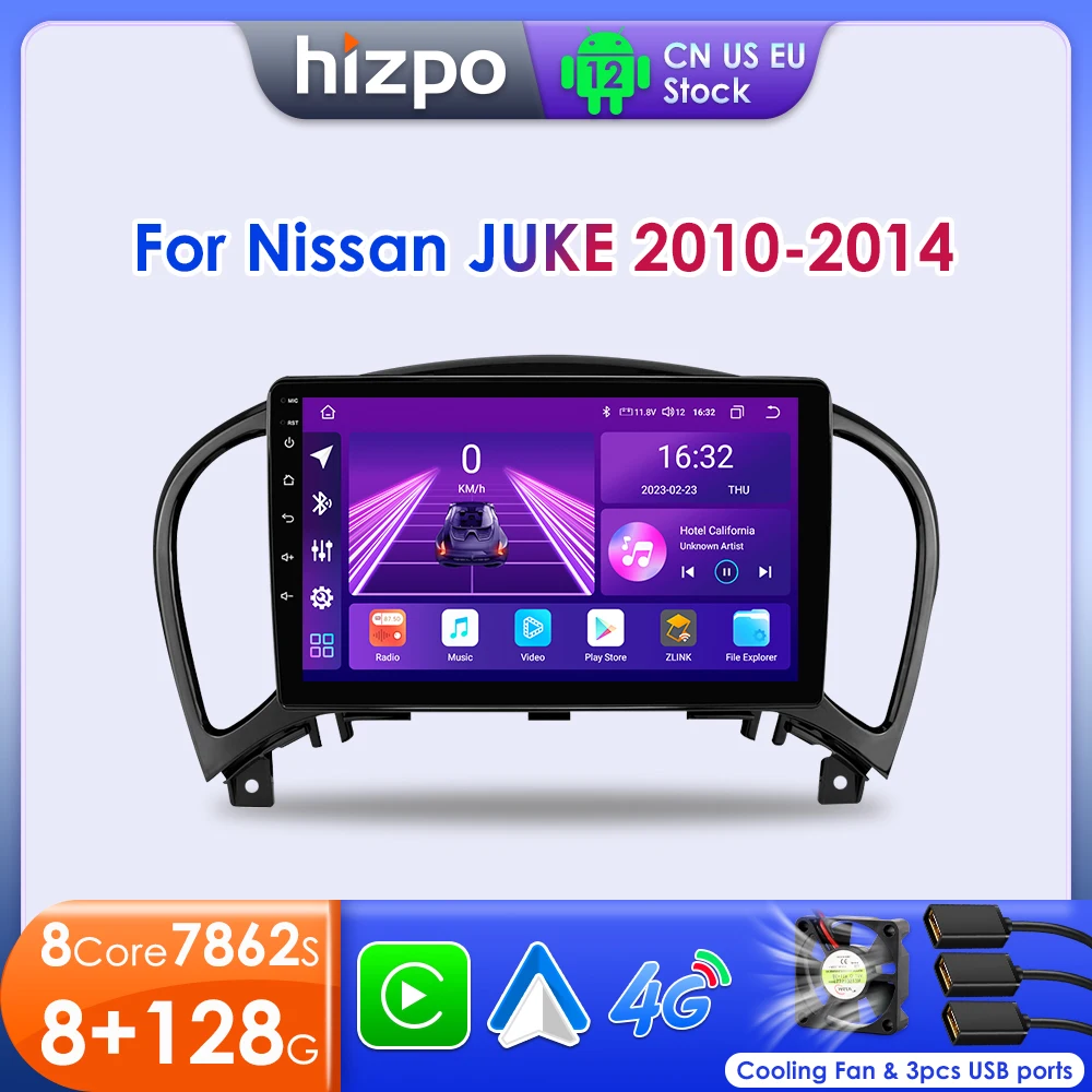 

Hizpo 9" Car Radio For Nissan Juke YF15 2010 -2014 Multimedia Video Player GPS Navigation Head Unit 2din Autoradio CarPlay 7862