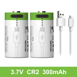 Nuova batteria ricaricabile agli ioni di 3.7V CR2 300mah, fotocamera digitale, sicurezza GPS, attrezzatura medica realizzata con una batteria speciale + cavo