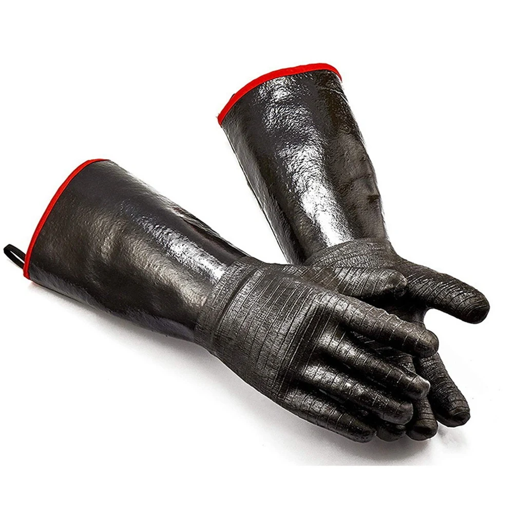 

BBQ Gloves - Grill Cooking Barbecue Gloves for Handling Heat Food Right on Your Fryer Grill or Oven. Waterproof Heat Resistan