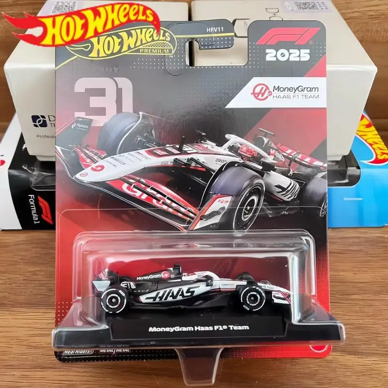 ホットウィール-プレミアム-1-64-ダイキャスト合金製メタルボディ-f1レーシングカー-2025-グランプリ-マネーグラム-ハースf1チーム-31個のコレクターズギフト
