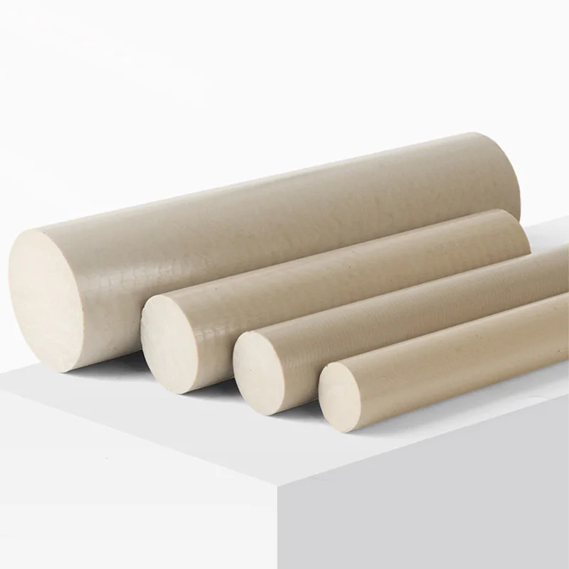 PEEK Round Rod Natural Polyetheretherketone Bar High Temperature Special Engineering Plastic 2-100mm Dia, 100-500mm Length CNC