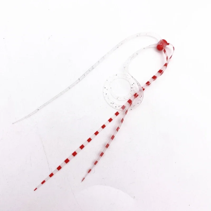 50 pçs gabarito cabeça gancho de pesca isca saia reboques integrado saia de silicone auxiliar gancho polvo lula jigging isca de pesca
