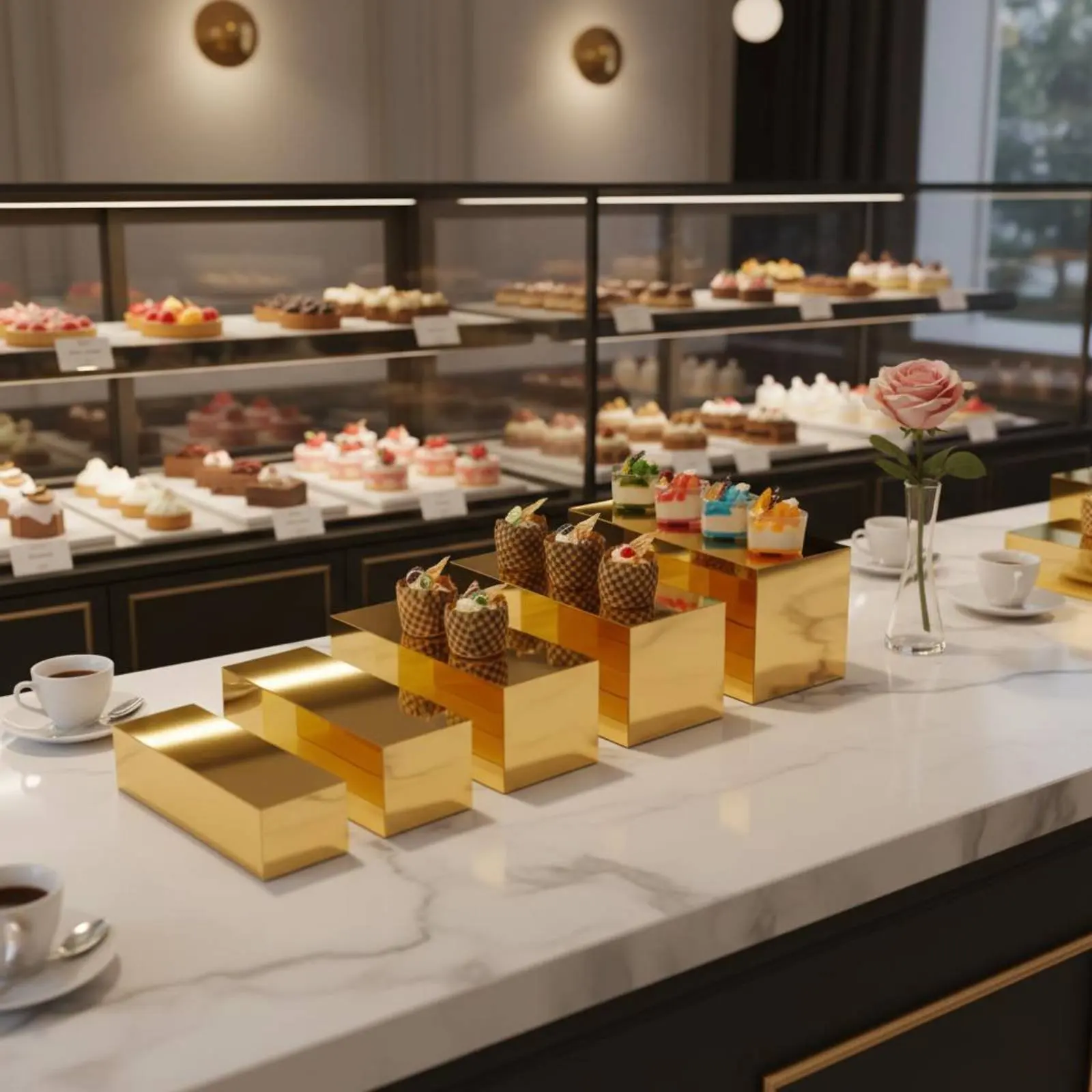 set-di-5-pezzi-per-buffet-espositore-multiuso-in-acrilico-set-di-alzate-per-alimenti-a-specchio-facile-da-pulire-e-mantenere