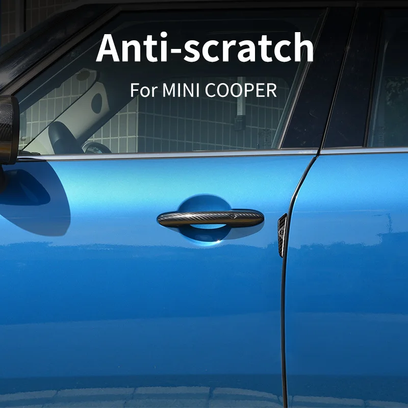 Car Stickers Door Edge Scratch Protective Guards Trim Auto Anti Collision Strip Carbon Fiber Molding Decoration For MINI COOPER
