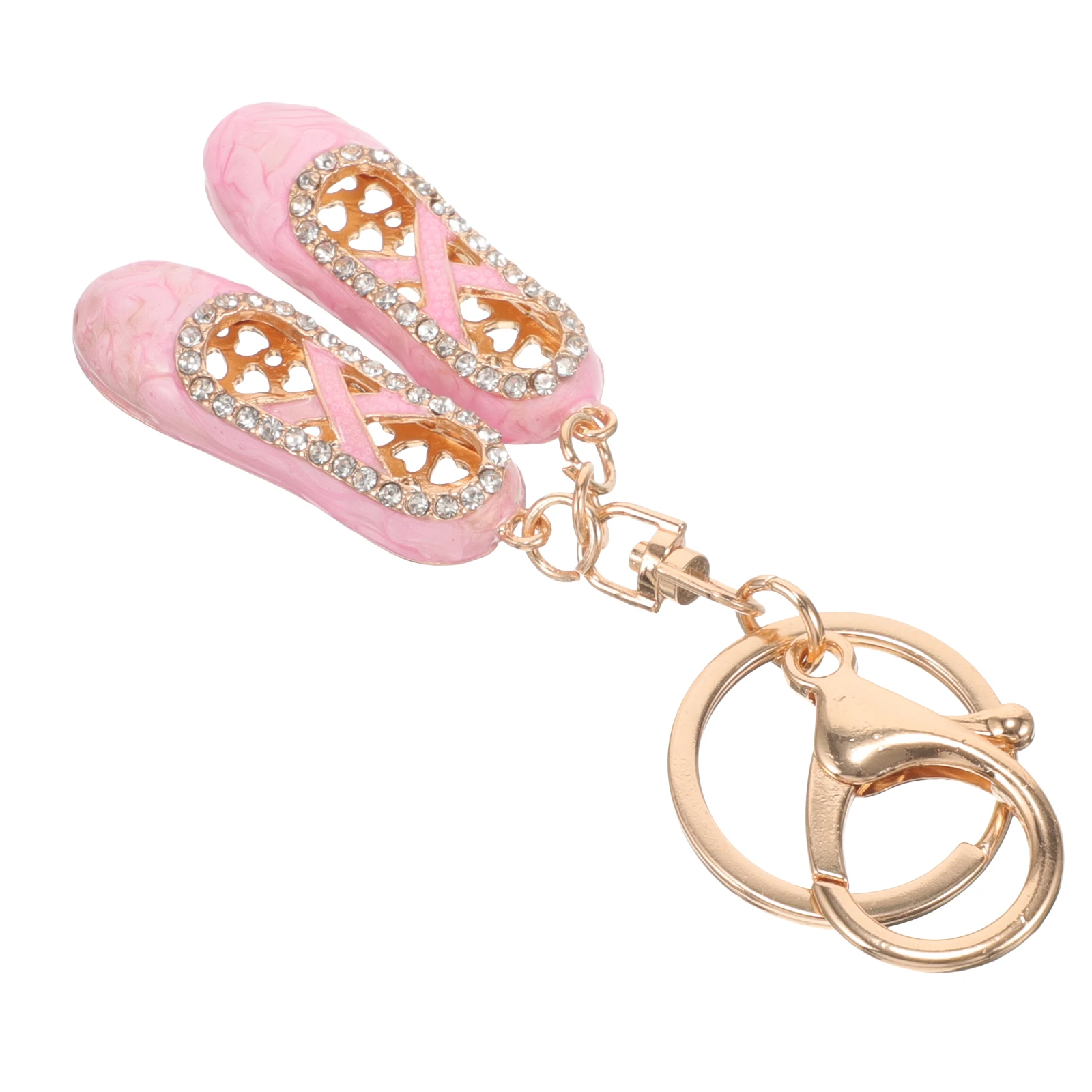 Breloczek Baletka z Cyrkoniami Premium, Modny Dodatek do Torebki, Ozdobny Wisiorek na Plecak, Klucze od Samochodu, Idealny