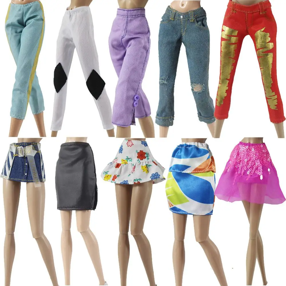 

Разноцветные куклы 1/6 BJD, повседневная одежда, брюки для кукол, кожаные штаны, аксессуары для одежды, джинсы с цветочным принтом