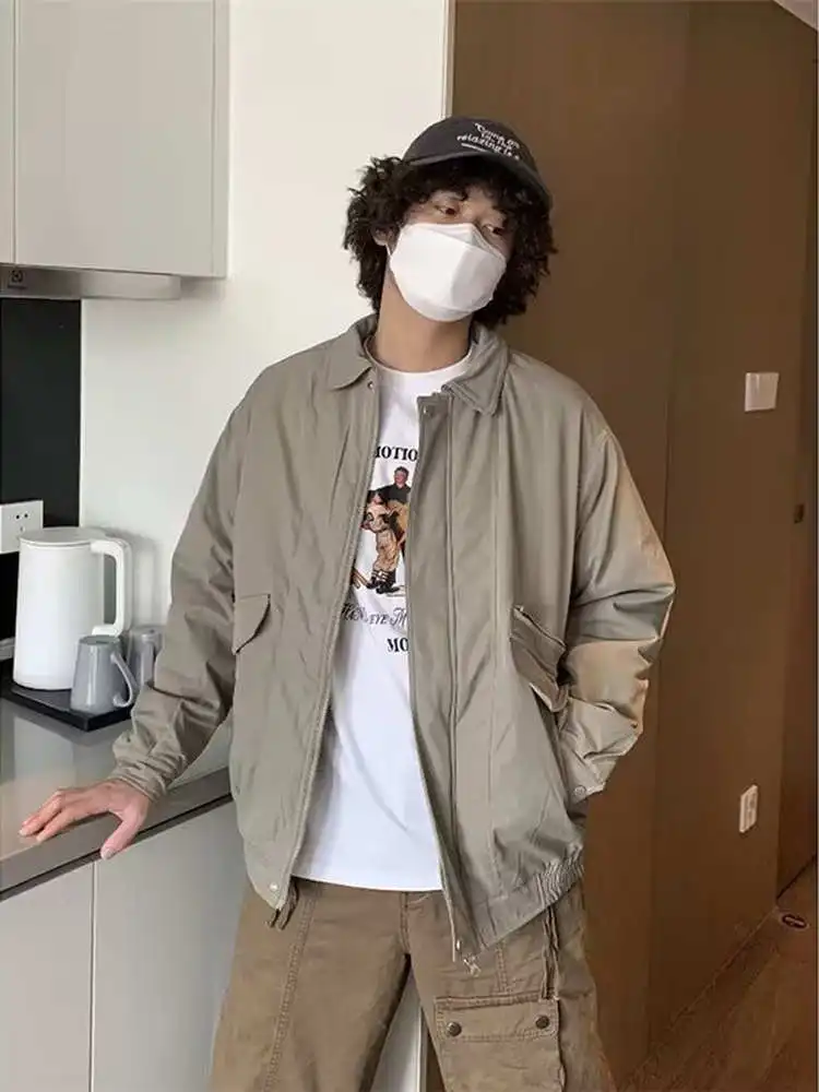 

Ретро-куртка-пилот свободного кроя на зиму с множеством карманов, теплая хлопковая рабочая одежда для мужчин и женщин