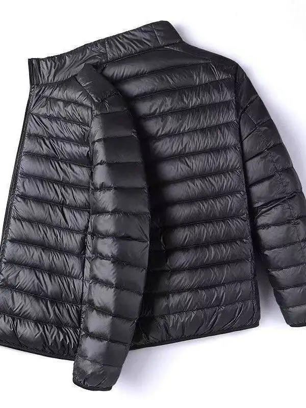 

Autumn Winter Lightweight down Cotton Jaet Men's ort Collar Hooded Thin Model Discontinued Outerwear Nylon Fabric