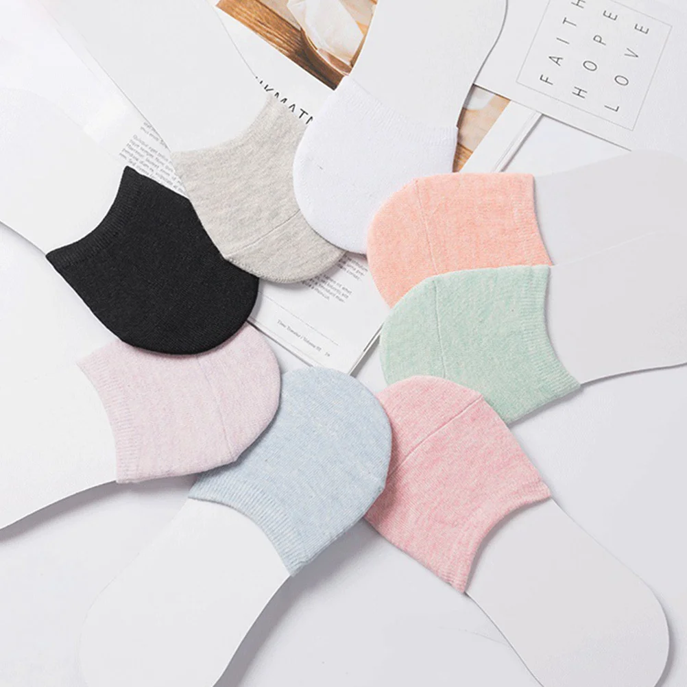 

5pcs Anti-Slip Toe Cover Half-Cut Cotton Socks For Forefoot Skidproof Comfortable Machine Washable Travel Socks