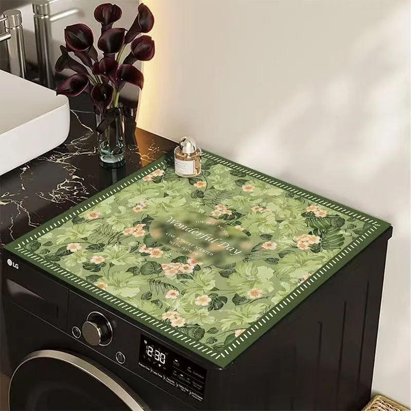 Diatom mud drum washing machine cover pad, water absorption, sun protection and dust cover