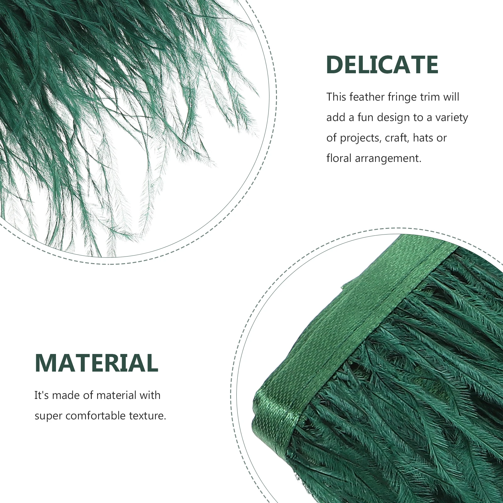 

Ostrich Auxiliary Material Colored Fringe Crafting Dress Feathered Decorate