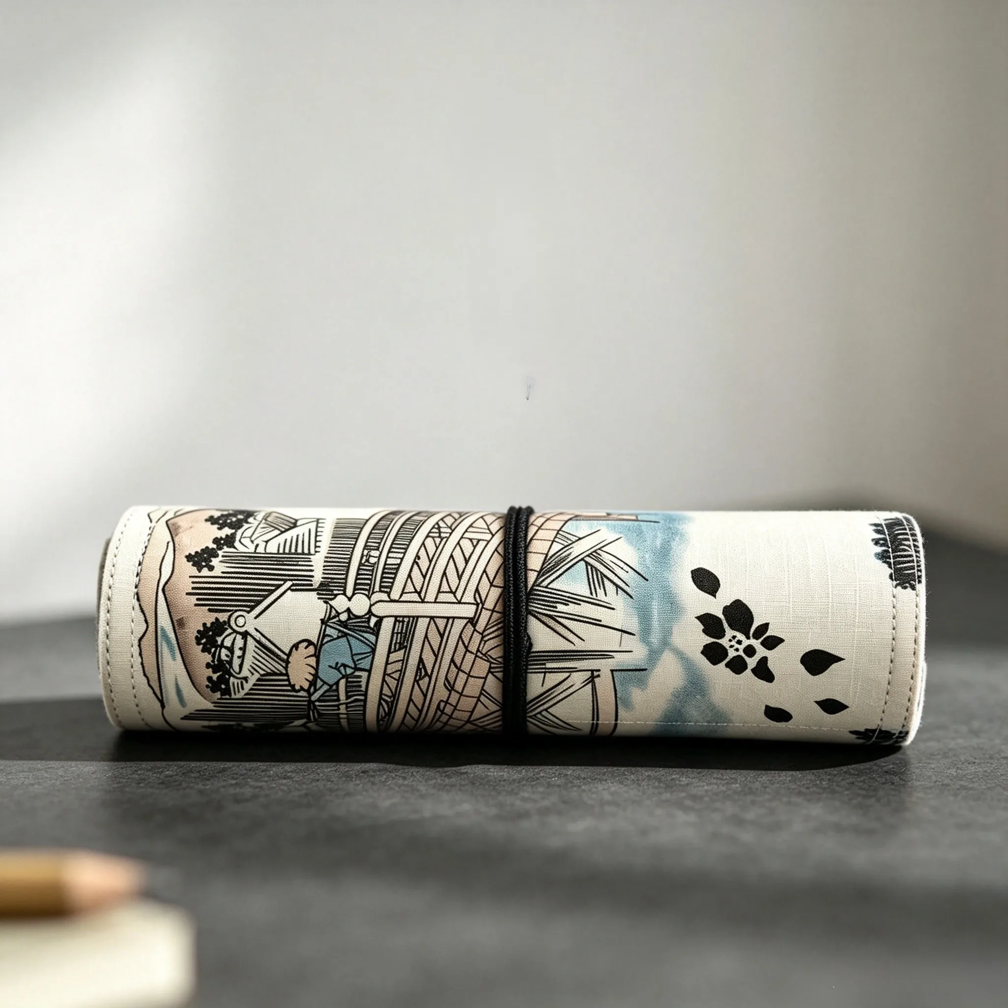 Pen Pouch Roll - 5-hole 7-hole Pen Roll; Handmade Fabric