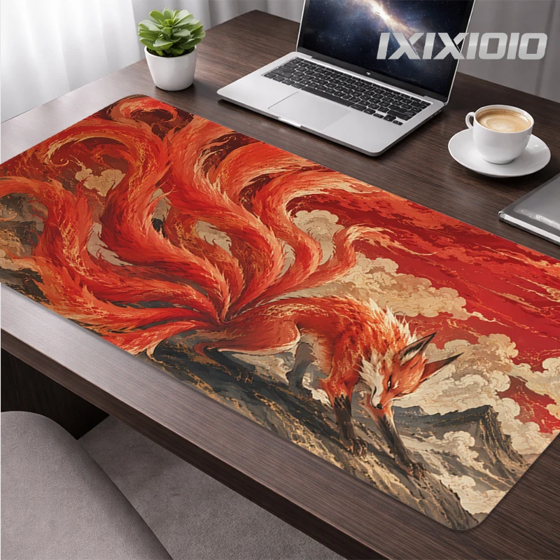 Mouse Pad Gaming Red Fox XL HD Computer Mousepad XXL Mechanical Keyboard Pad Desk Mats Natural Rubber Carpet Soft Gaming laptop