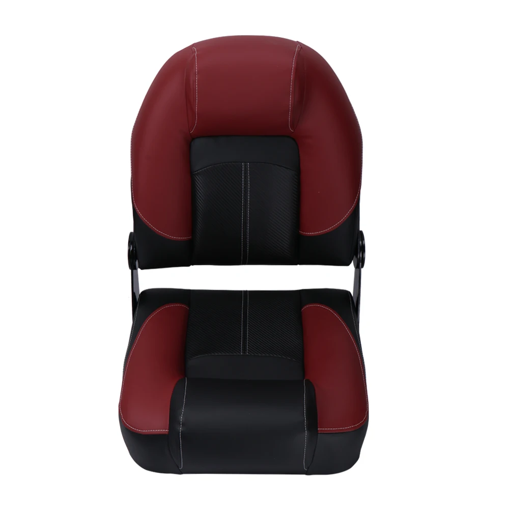 Asiento giratorio plegable para barco rojo y negro