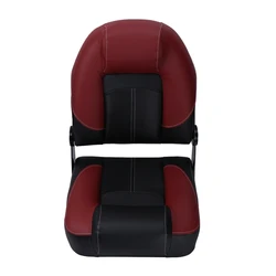 Asiento giratorio plegable para barco rojo y negro