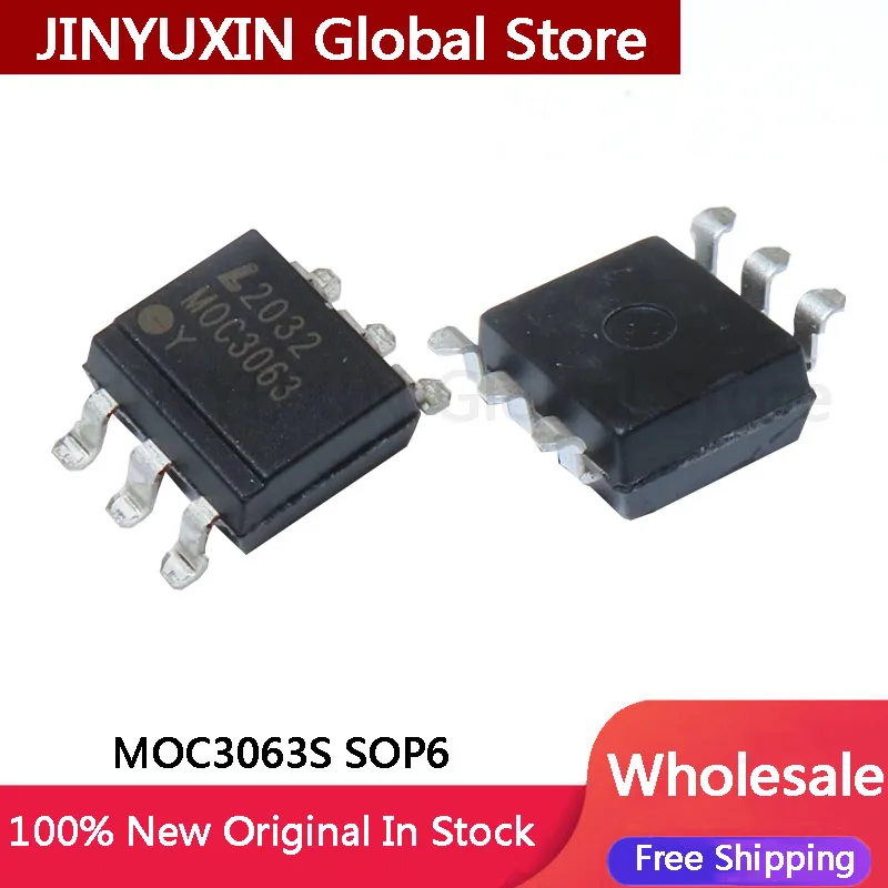 20Pcs MOC3063S SOP6 chip mounted optocoupler bidirectional thyristor IC In Stock Wholesale