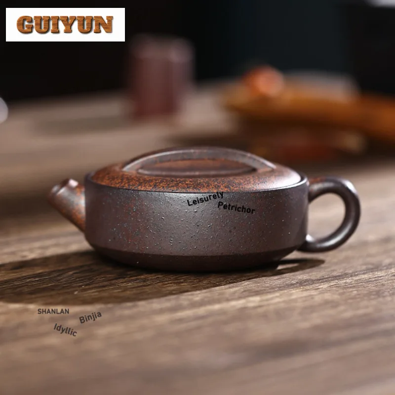 150ml Traditional Yixing Purple Clay Teapots Handmade Pot Raw Ore wood-fired porcelain Mud Kettle Chinese Zisha Tea Set for Tea