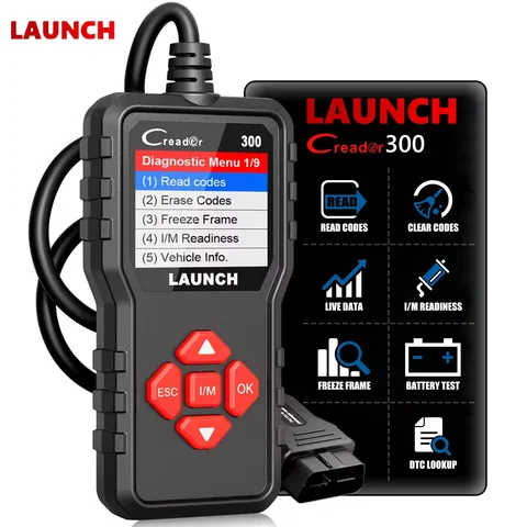 LAUNCH Creader 300 OBD2 Scanner Read Erase Codes Reader for 1996+ Vehicle Professional Diagnostic Scan Tool Full-Systems
