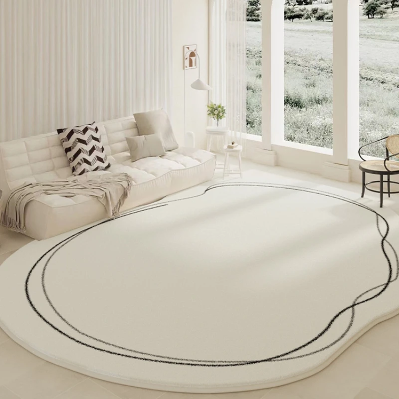 Ins Style Bedroom Decor Irregular Carpet Cloud Shape Plush Rug Minimalist Carpets for Living Room Fluffy Soft Thicken Floor Mat