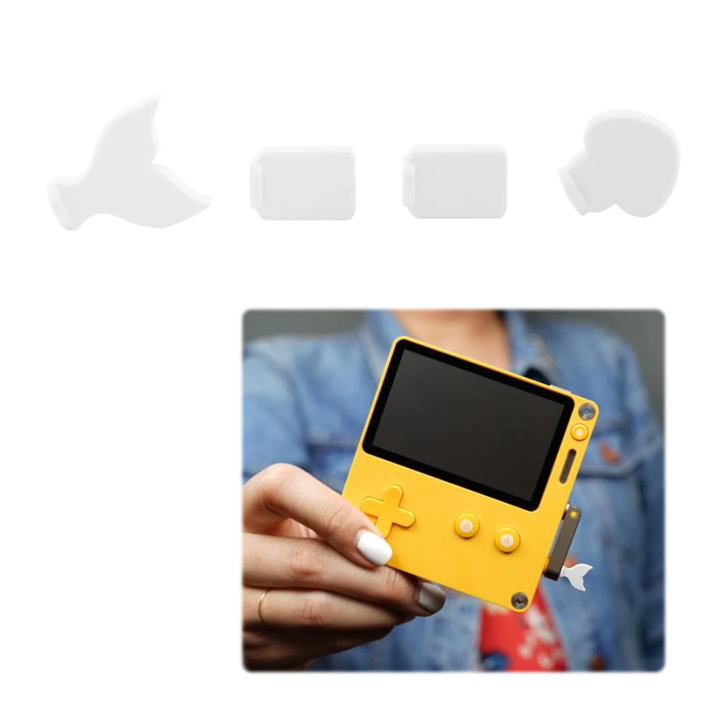 Colorful Replacement Crank Kit For Playdate Console Rectangular Fishtail Mushroom Ergonomic Gaming Handle Accessories