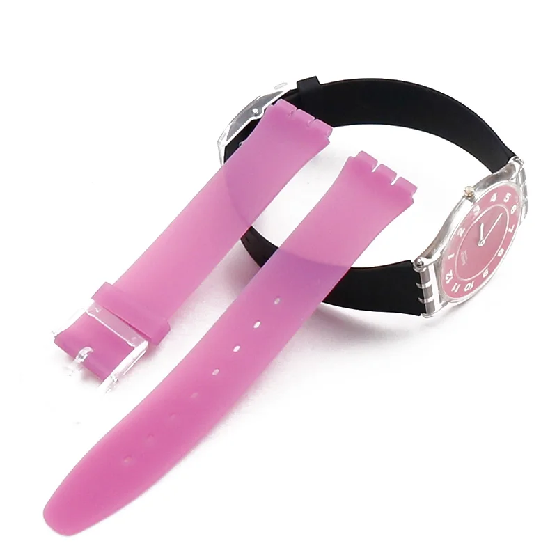 16mm mannen rubberen horlogeband compatibel voor Swatch Cicada's Wing SFK397 SFK360 SFK361 horlogeband vrouwen siliconen sport polsband