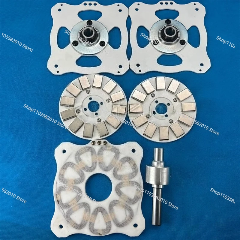 1000W High-Power DIY Disc Permanent Magnet Ironless Generator, Low Speed High Efficiency Wind Hydraulic Free Energy 1-20A
