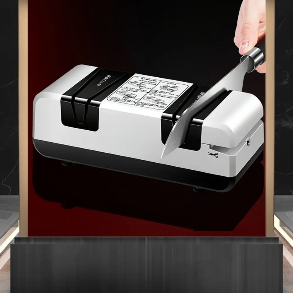 For AKL 4 In 1 Electric Sharpener Kitchen Automatic Blade Grinder Professional Home Portable Cutter Maintenance