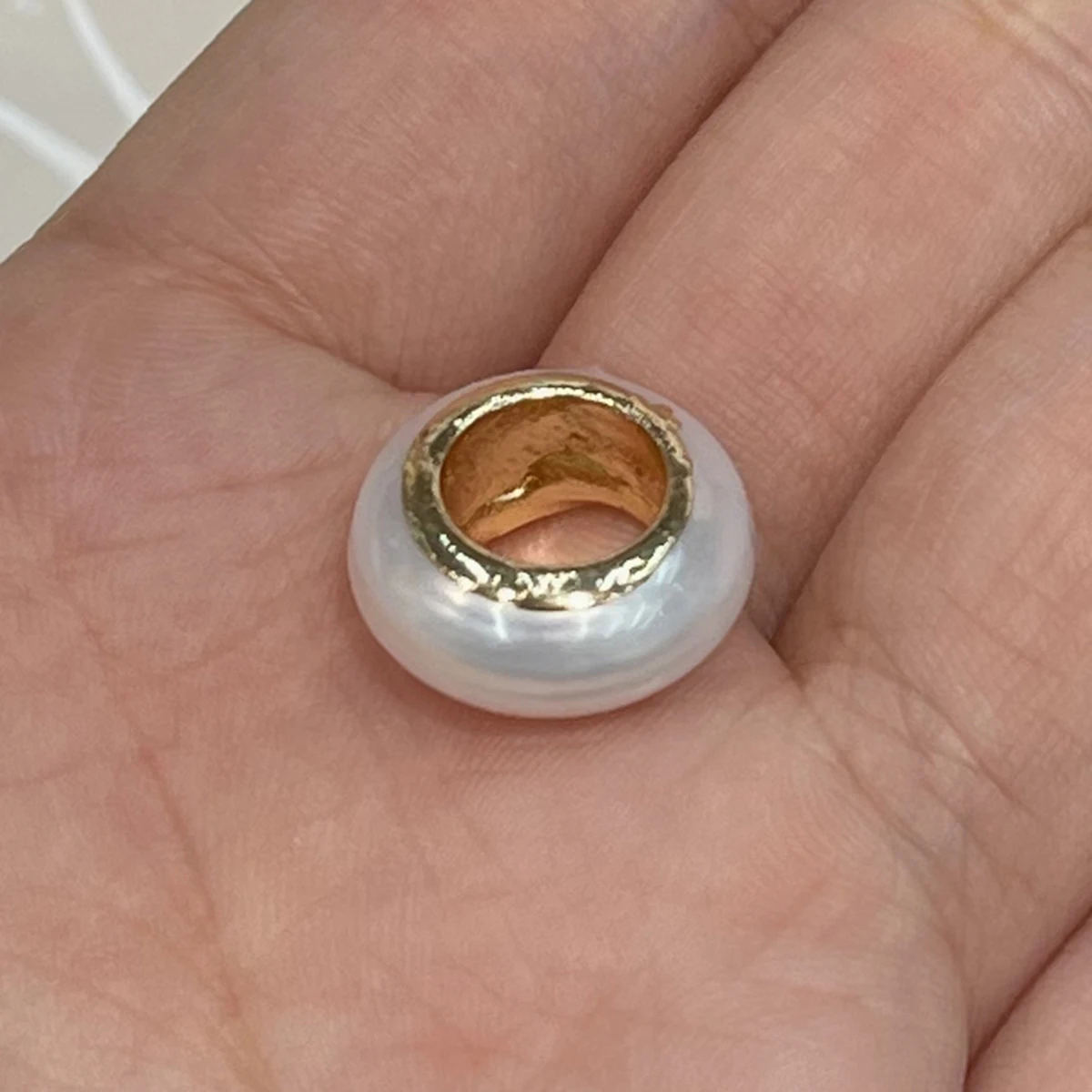 3 Stück natürliche Süßwasserperlen mit großem Loch, isolierte Perlen für die Schmuckherstellung, DIY-Halsketten, Armbänder, Ketten, Ohrringe, Zubehör – Detail 4