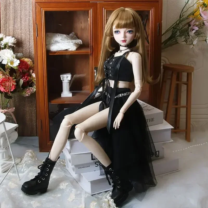 

45/60cm Doll's Clothes for 1/3 & 1/4 Bjd Doll Clothing Set Skirt Handsome Skirt Black Girl Toys Dress Up Gift Doll Accessories