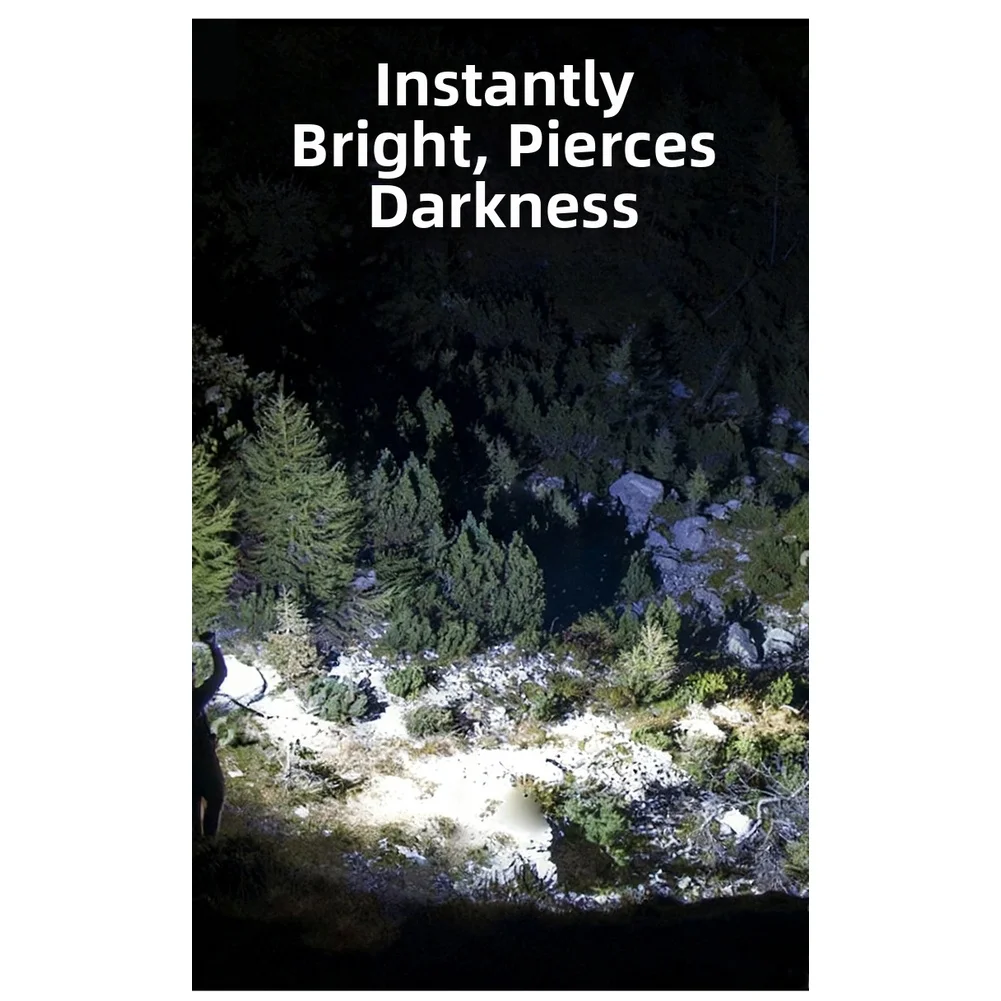 

Type-C Fast Charging 3000mAh LED Light 2000 Lumens 500m Beam Distance Aerospace-grade Aluminum Alloy For Camping