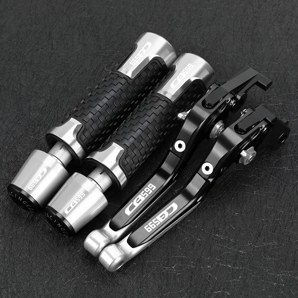 

For HONDA CB599 2007 2008 2009 2010 2011-2013 Accessories Motorcycle Adjustable Brake Clutch Levers Handlebar Hand Grips ends