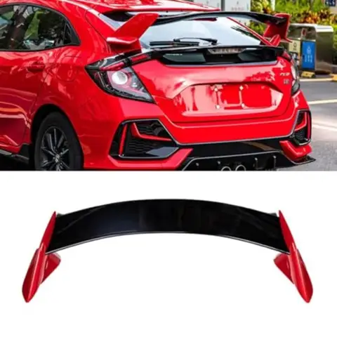 Rear Spoiler Fit for 20162021 10th Generation Honda Civic 5Door Hatchback TypeR Style Red and Black ABS Painted Rear Trunk Spli