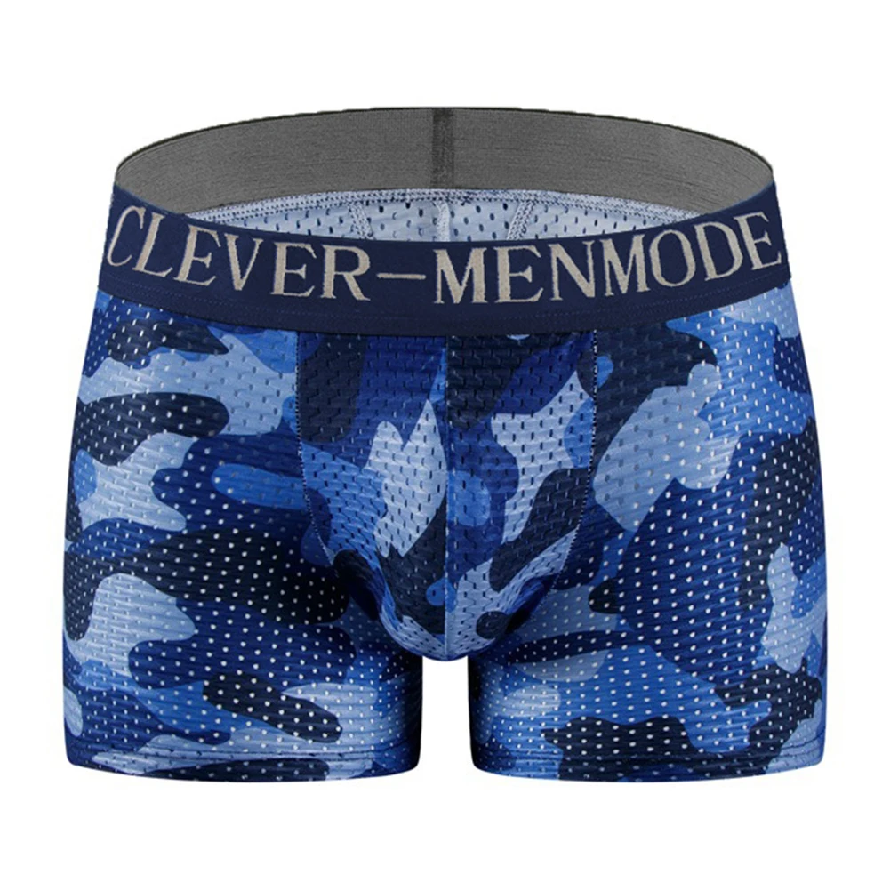 男性パンティー男性下着軽量 M-4XL メッシュ無地トランクスビキニブルーボクサーブリーフ通気性クラシック
