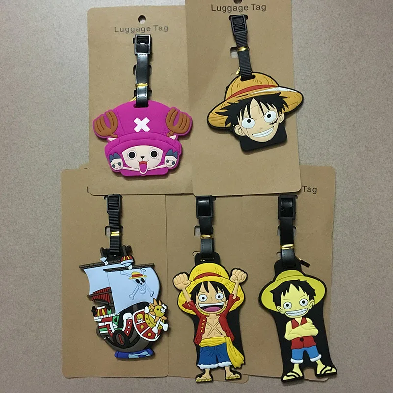 Anime One Piece Boarding Luggage Tag Luffy Sonata Jojoba Luggage Tag Naruto Dragon Ball Identification Pendant