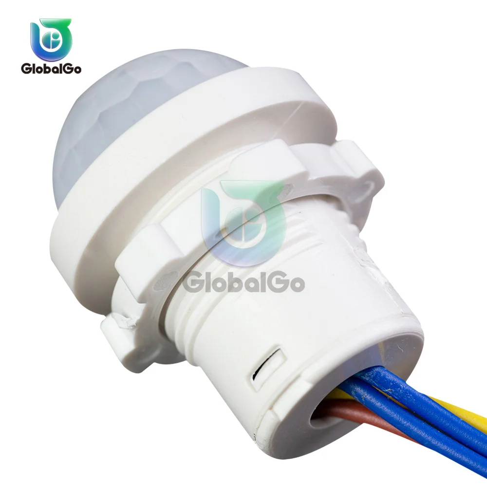 LED PIR Tidak Ada Keterlambatan Yang Dapat Disesuaikan Detektor Inframerah Tubuh Manusia Saklar Lampu Sensor Gerak Inframerah IR untuk Rumah AC110-240V DC 12V-24V