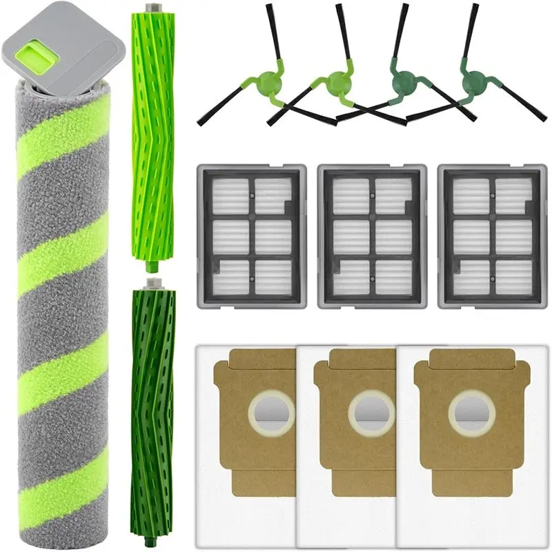 A66Z pour Irobot Roomba Max 705 Combo, rouleaux de brosse, rouleau de nettoyage, filtres HEPA, sacs à poussière, kit de remplacement de brosses latérales