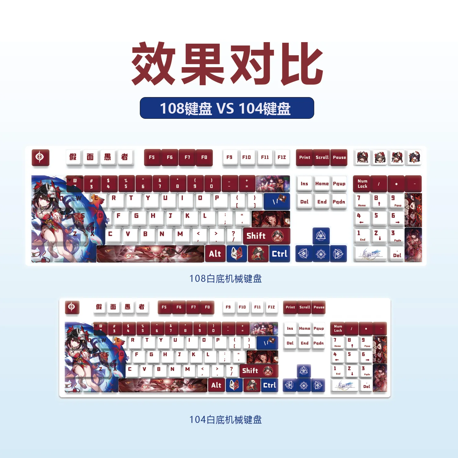 Sparkle 128 PBT Keycaps Honkai Star Rail DYE sublimasi Key Cover Cherry Cross MX Switch Key Caps untuk hadiah Keyboard mekanik