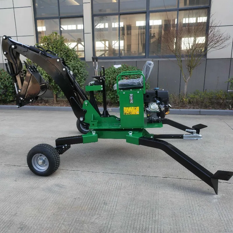 15HP More Powerful ATV Towable Backhoe with 360 Degrees Rotation
