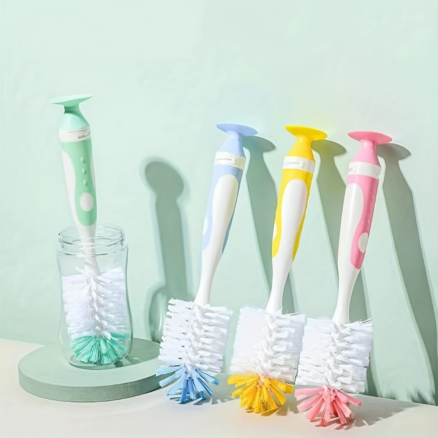 Clean Your Pacifier & Bottle with Ease - Nylon Brush Pacifier Brush Set