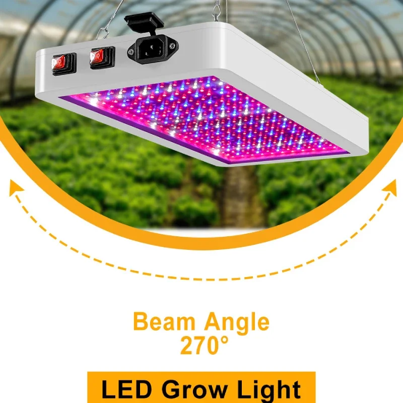 Luz LED de espectro completo para cultivo de plantas, lámpara hidropónica IP65, lámparas de invernadero, caja de iluminación para crecimiento de flores, 216/312 LED, novedad