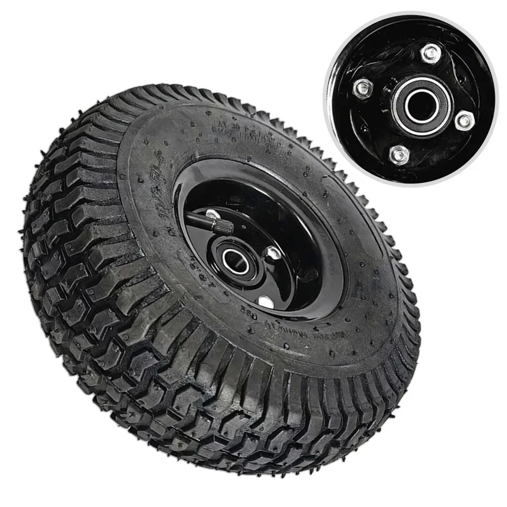 10 Inch 4.10/3.50-4 Rubber Inflate Tire Wheel Inner Outer Tire Full Wheel Inflatable Wheels For Trolley Electric Scooter